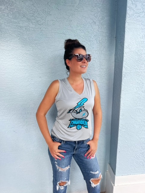 V-Neck Women's Tank - Grey