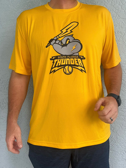 "Thunder" Lightweight Performance Tee - Gold