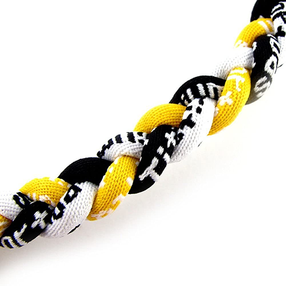 Team Rope Necklace - 18" - Black/White/Yellow TM4