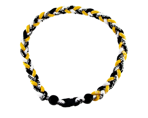 Team Rope Necklace - 18" - Black/White/Yellow TM4